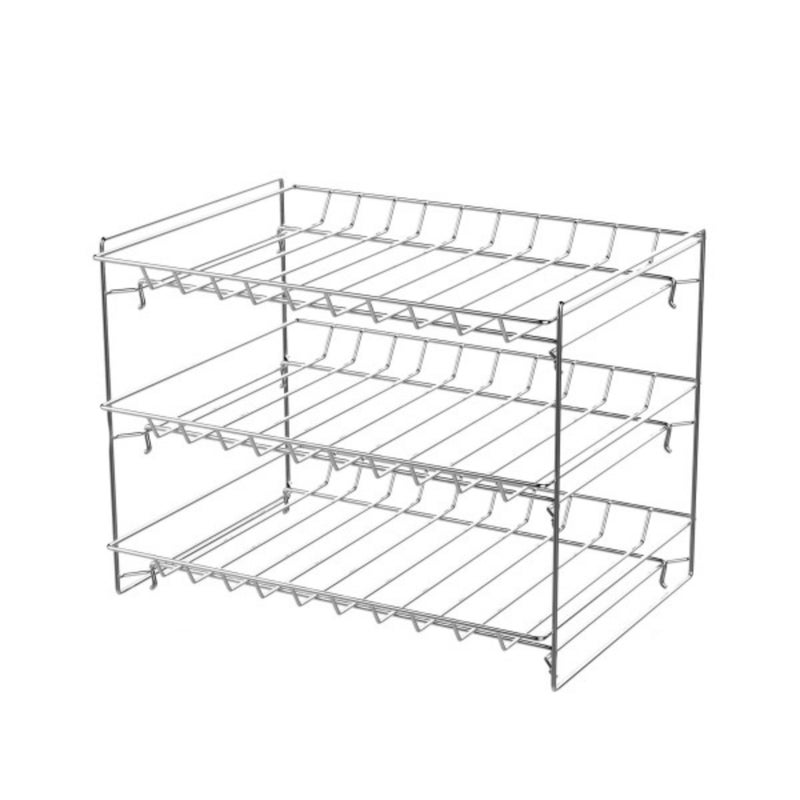 Chef Buddy Lavish Classic Cuisine 3 Tier Dispenser-Organizer Rack Holds up to 27 Cans-for Kitchen Pantry, Countertops, and Cabinets-Storage Accessories (Chrome) - Image 1